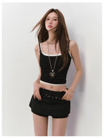 Belt Brand Embroidered Suit Skirt