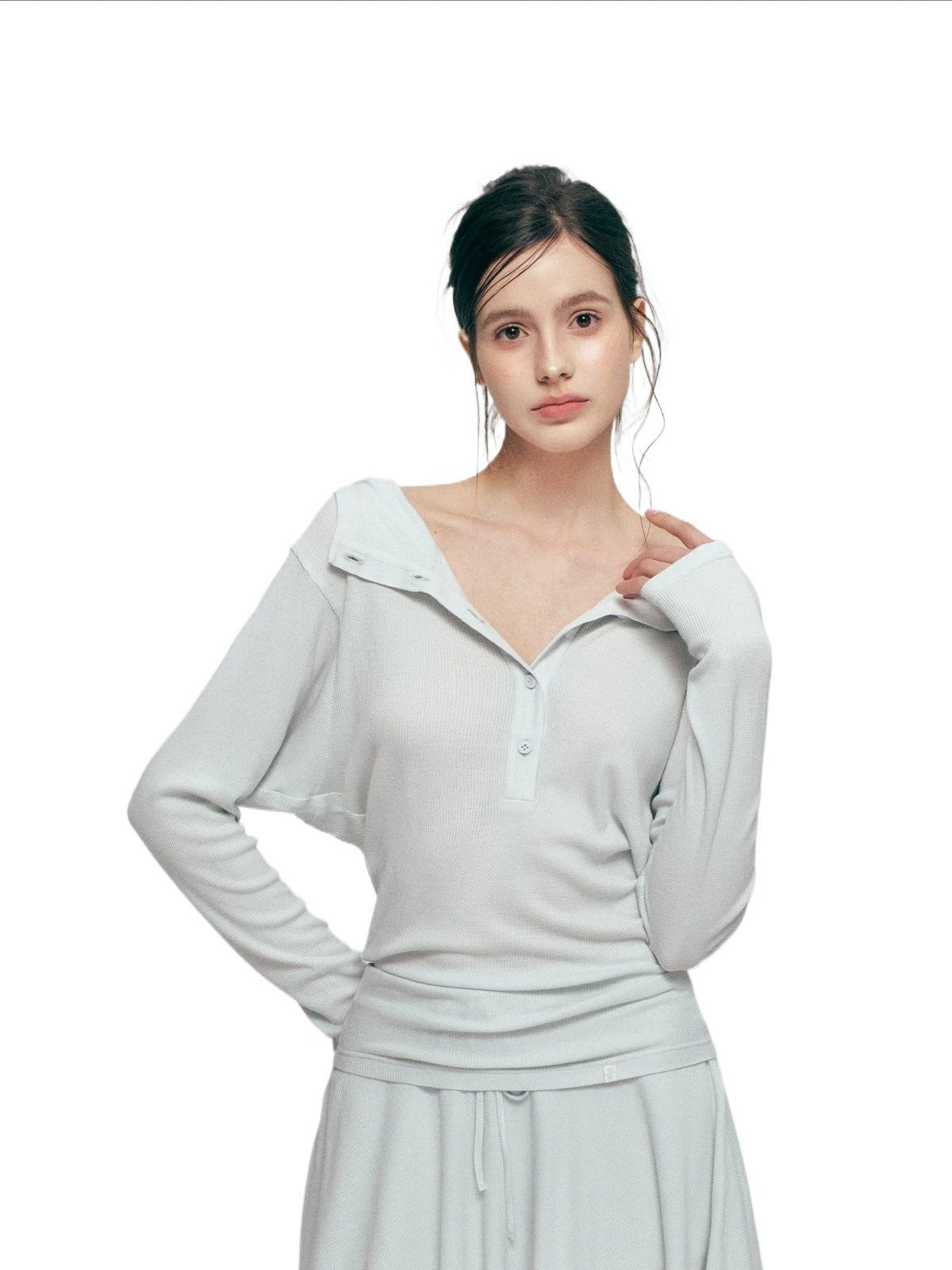 Waffle Knit Hoodie Set