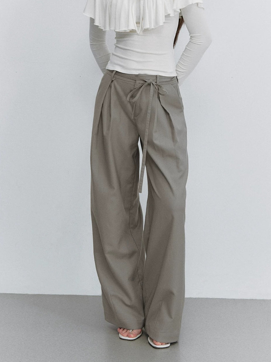 Pleated Wide Leg Pants