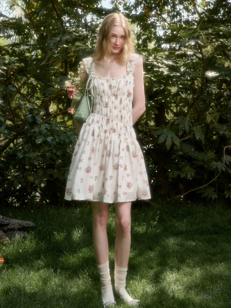 French Relaxed Old Money Floral Dress