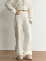 High Waist Fleece-Lined Straight-Leg Pants