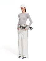 Polar Washed Twill Wide-Leg Jeans