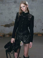 Napoleon Lace Ruffle Waist Shirt