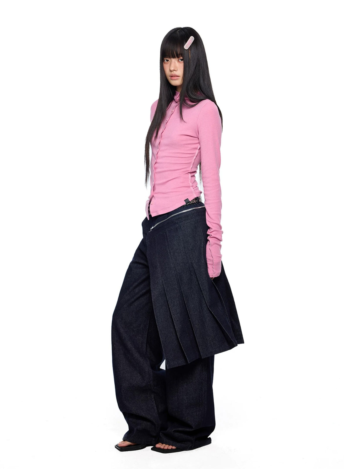 Lightweight Ruched Long Sleeve Top