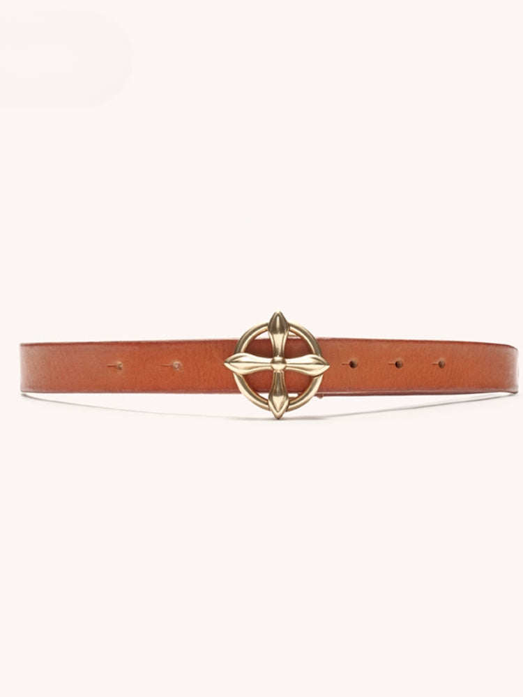 Compass Handcraft Leather Belt