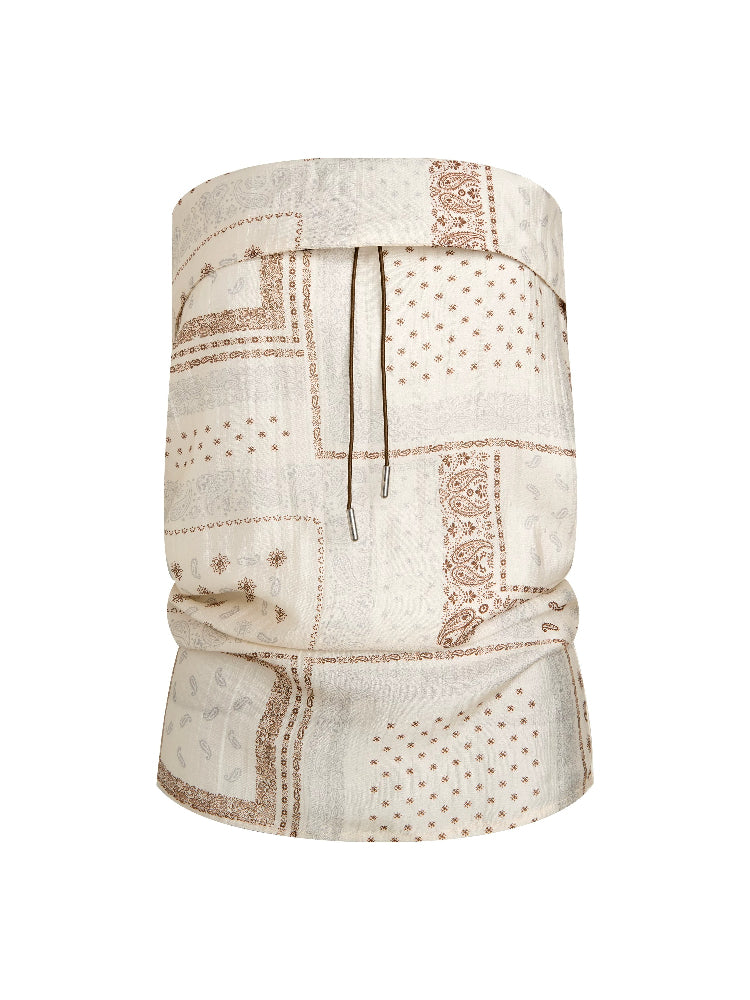 Light Brown Paisley Tube Top
