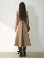 Vintage Double-Breasted Wool Trench Coat