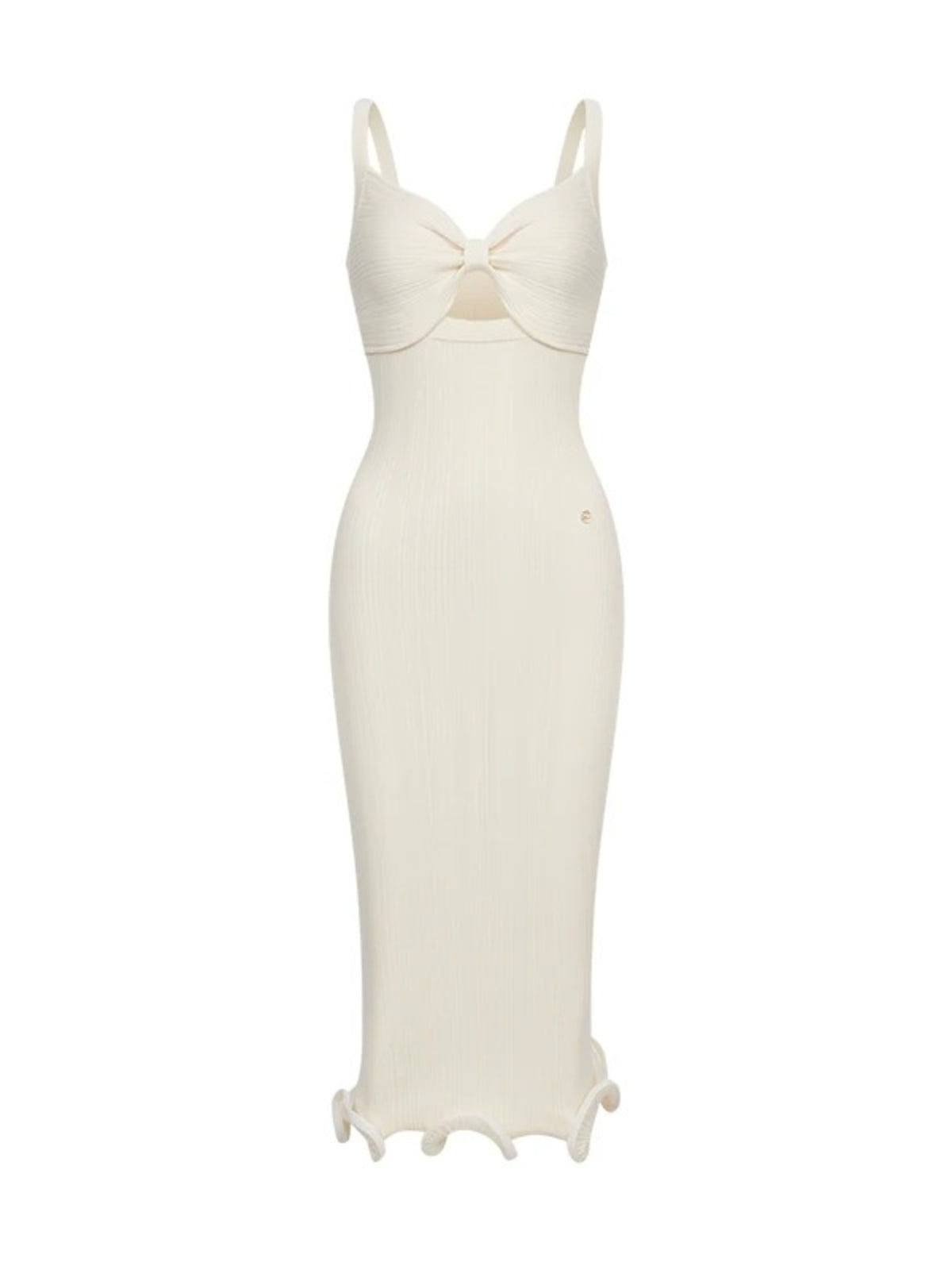 Bow Knit Cutout Mini Dress