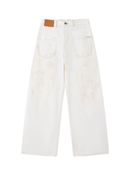 Polar Washed Twill Denim Wide-Leg Jeans