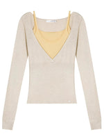 Colorblock Layered Knit Top