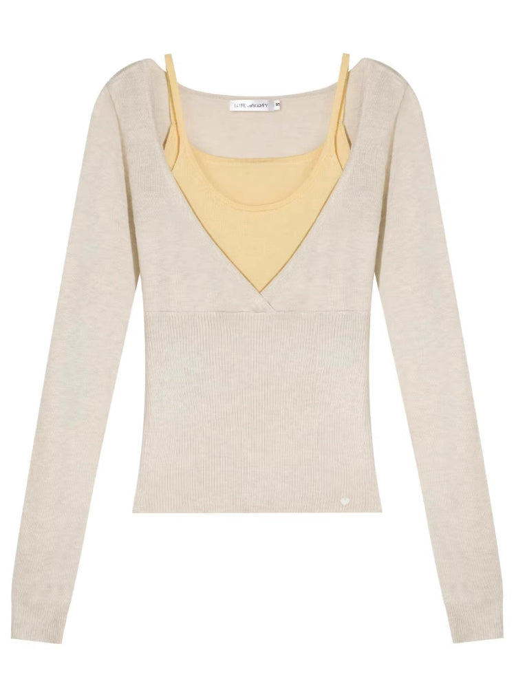 Colorblock Layered Knit Top