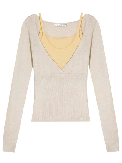Colorblock Layered Knit Top