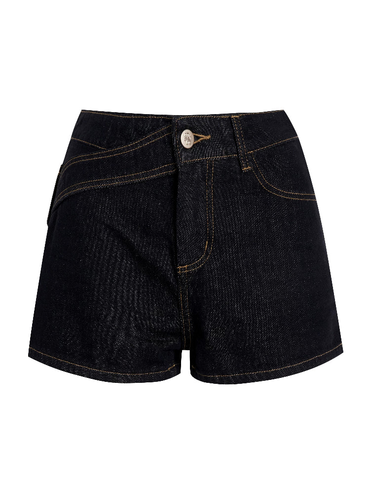 Denim Straight Shorts
