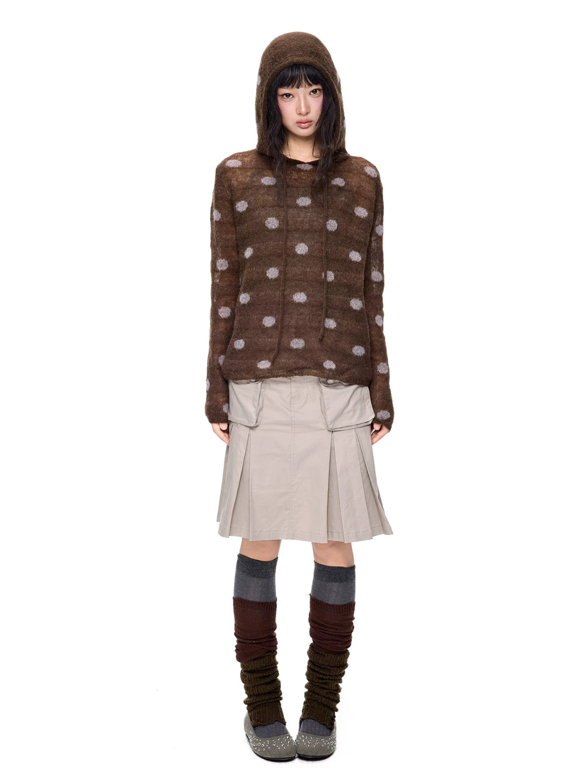 Polka Dot Mohair Hoodies