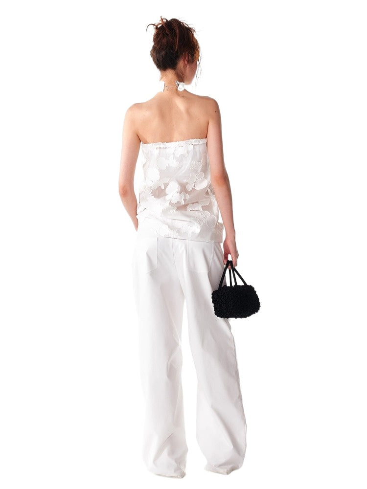 White Shell Transparent Bustier