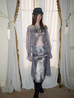 Double-Layer Chiffon Print Skirt