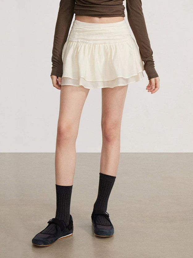 Pleated A Line Skirt
