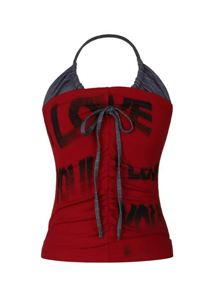 Layered Halter Bandeau Top