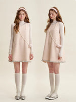 Sequin Tweed Pinafore Dress