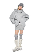 Academy Button Cropped Hoodie