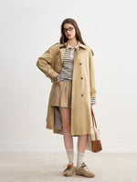 Epaulet Double-Breasted Trench
