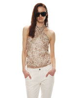 Leopard Chiffon Halter Top