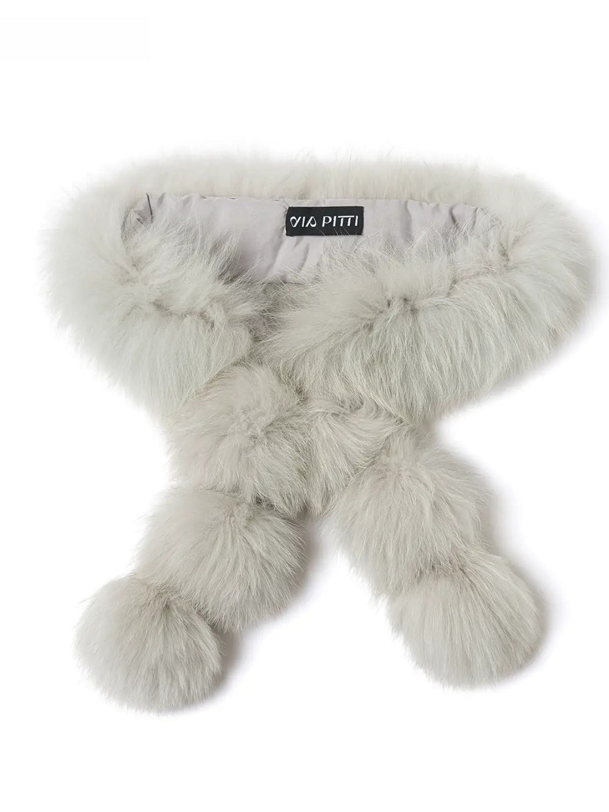 Luxurious Fox Fur Pom Pom Scarf