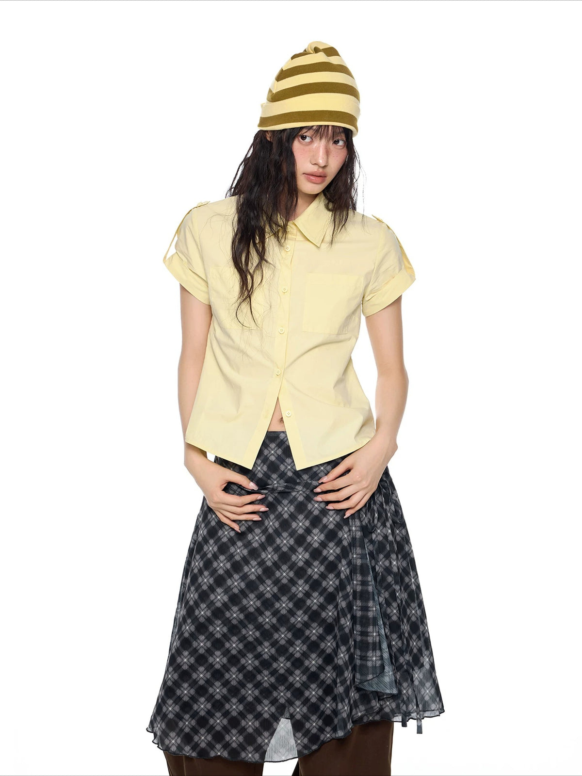 Plaid Cropped Shirt