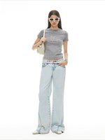 Wheat Braid Denim Pants
