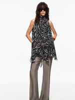 Zebra Halter Layer Top