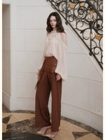Lace Wide Leg Suit Pants