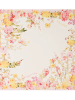 Watercolor Floral Silk Square Scarf