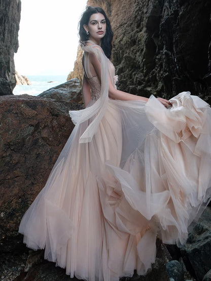 Tidal Lace Halter Dress
