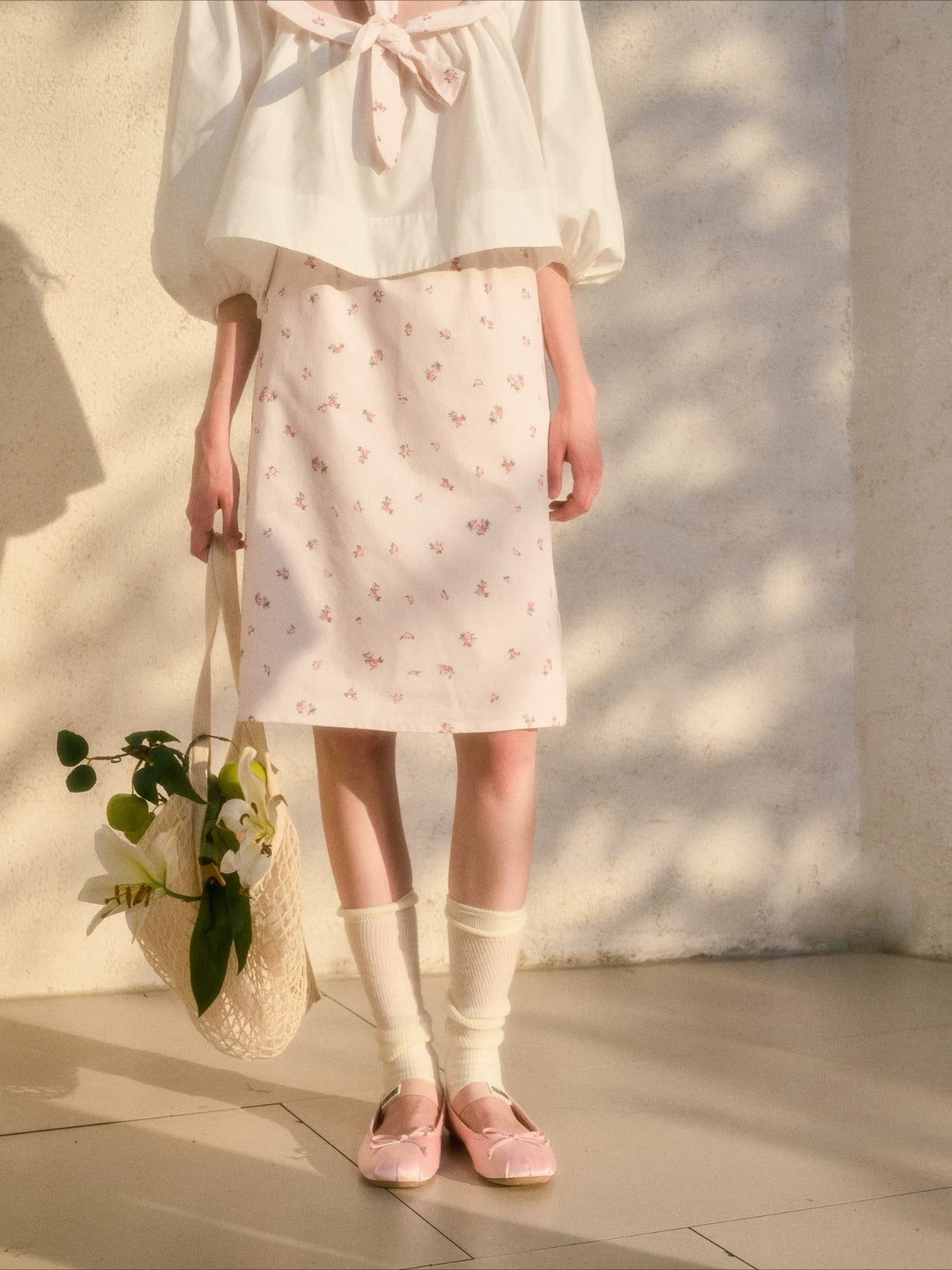 Floral Puff Sleeve Set