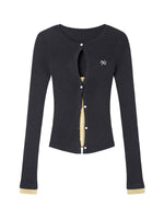 Perth Cutout Contrast Cardigan