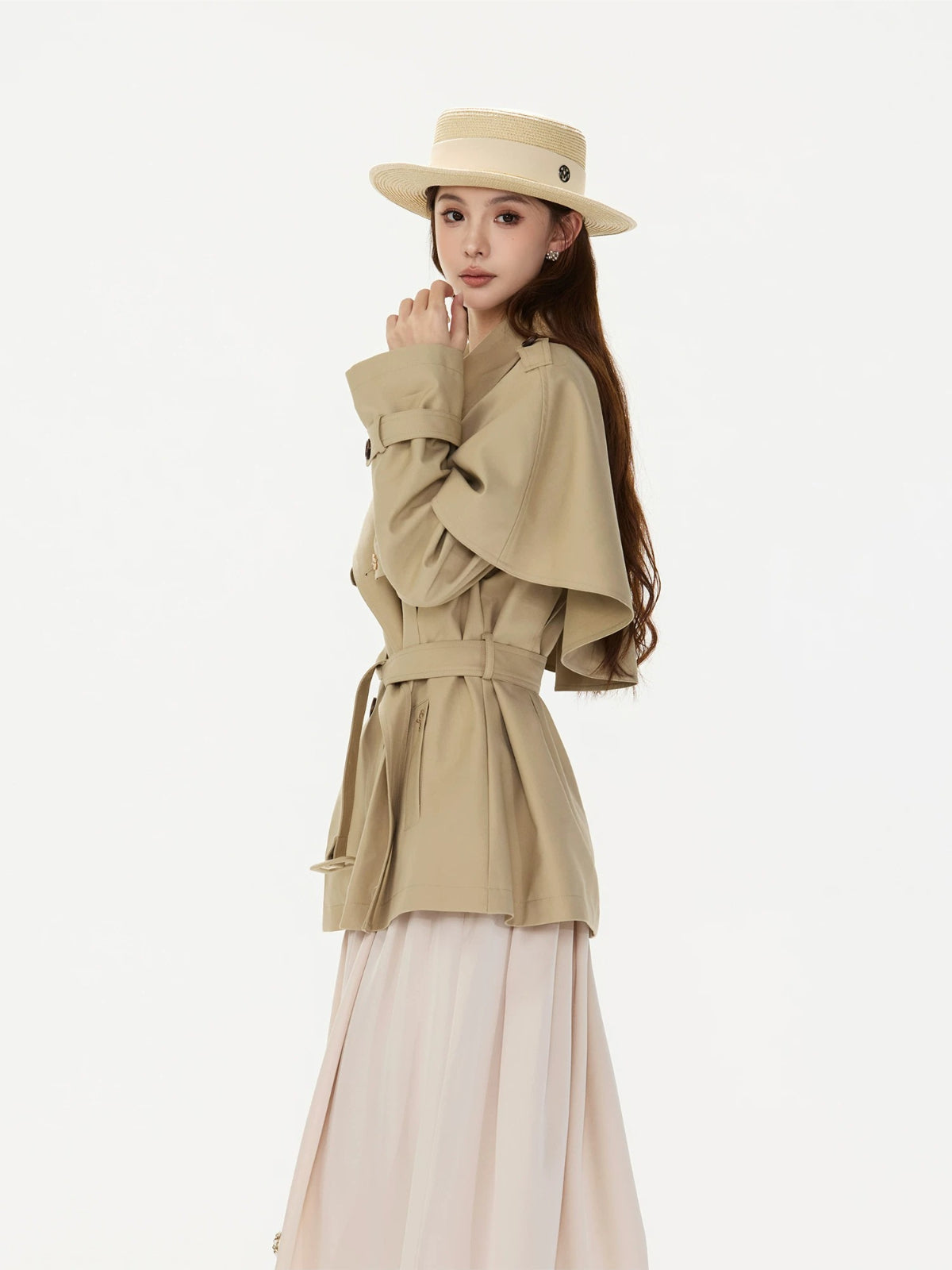 British Retro Cape Trench Jacket