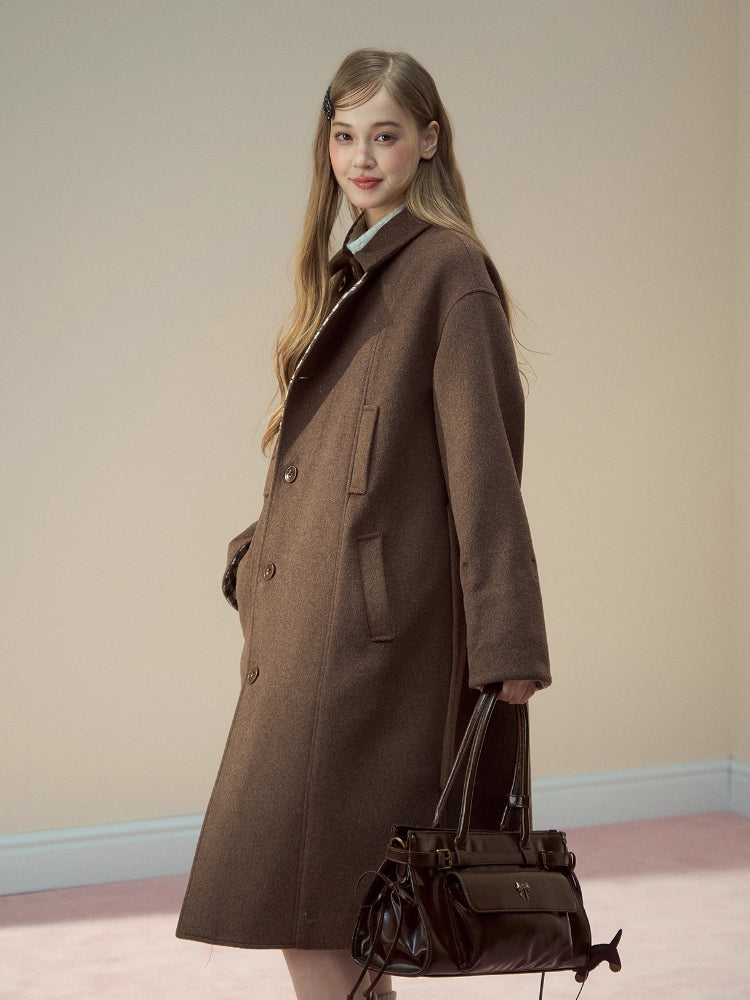 Pink &amp; Brown "Berlin Avenue" Plaid Coat