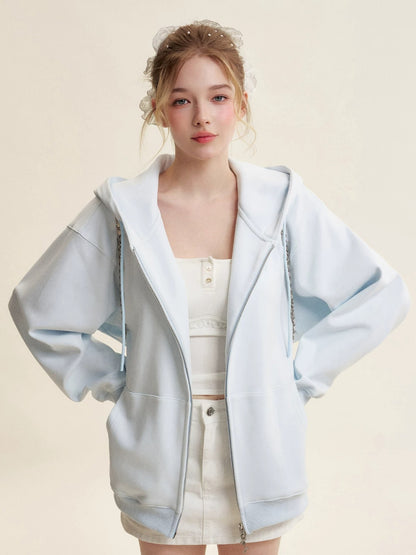 Pink &amp; Blue Organic Fleece Hoodie