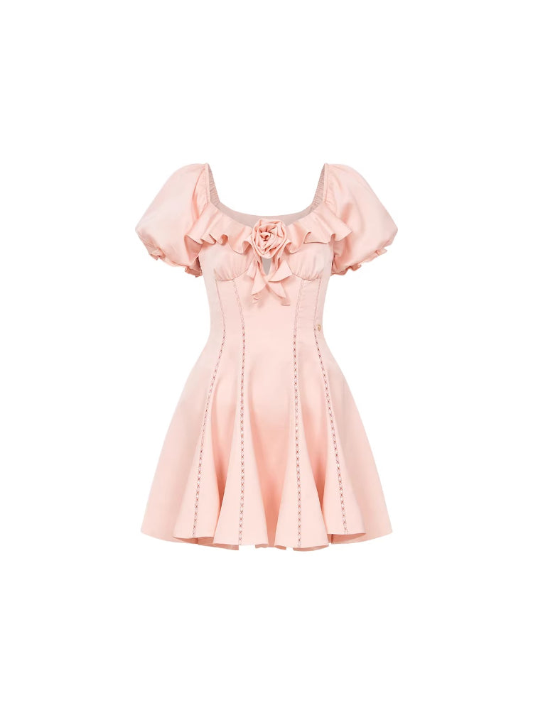 Florette Satin Chiffon Dress