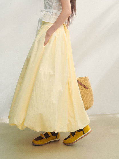 Solid-colored High-waist Simple Bud-shaped Skirt