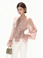 Ruffle V-Neck Blouse