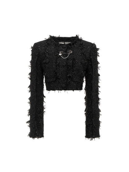 Black Tweed Short Jacket