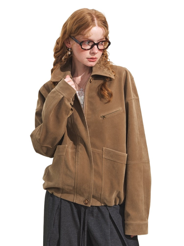 Suede Fog Oversized Jacket