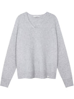Seamless V Neck Silk Wool Sweater
