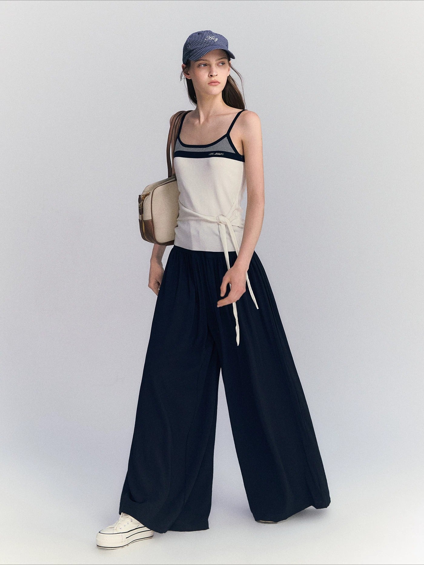 Linen Blend Wide Pants