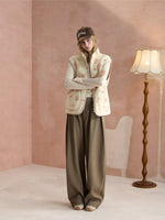 Floral Sherpa Fleece Vest