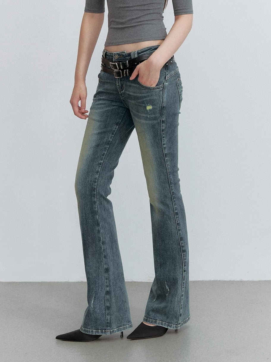 Double Waistband Flare Jeans