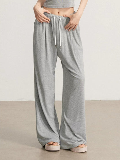 Navy &amp; Gray Striped Tank Pants Set