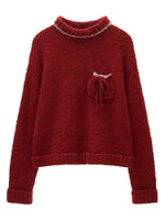 Relaxed Wool Blend Pocket Sweater