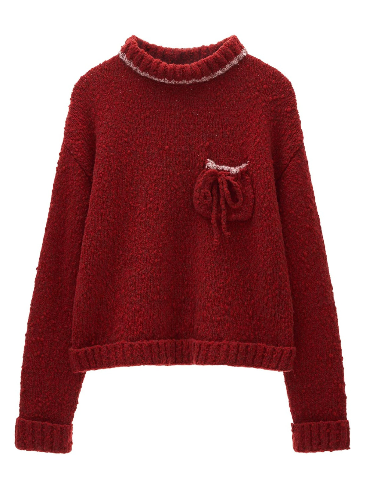 Relaxed Wool Blend Pocket Sweater